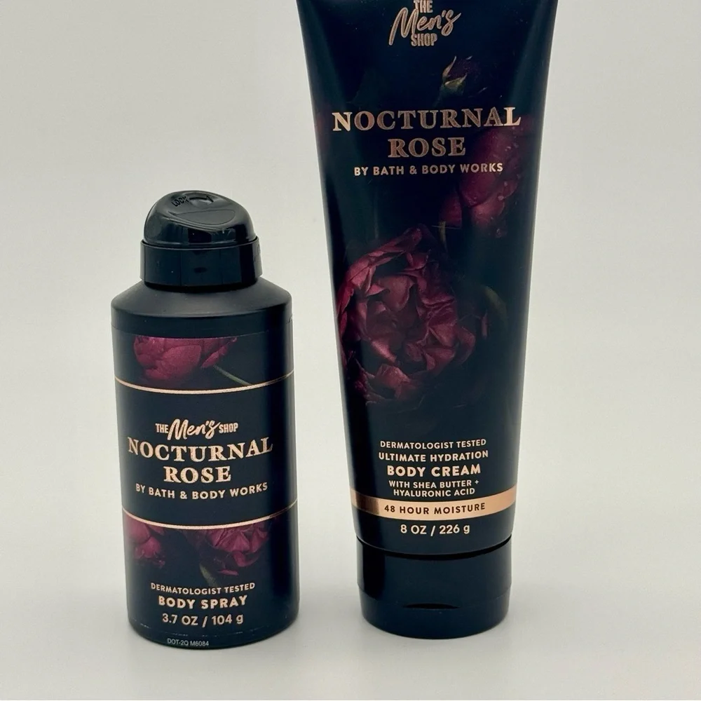 Bath & Body Works Nocturnal Rose Men’s Body Cream & Spray NWT